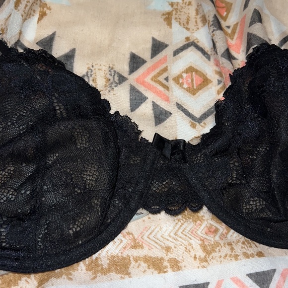 NWOT Apt. 9 Black Lace Sheer Bra with Underwire Size 38C - Picture 7 of 10